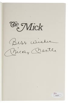Mickey Mantle Signed Book " The Mick" (JSA)